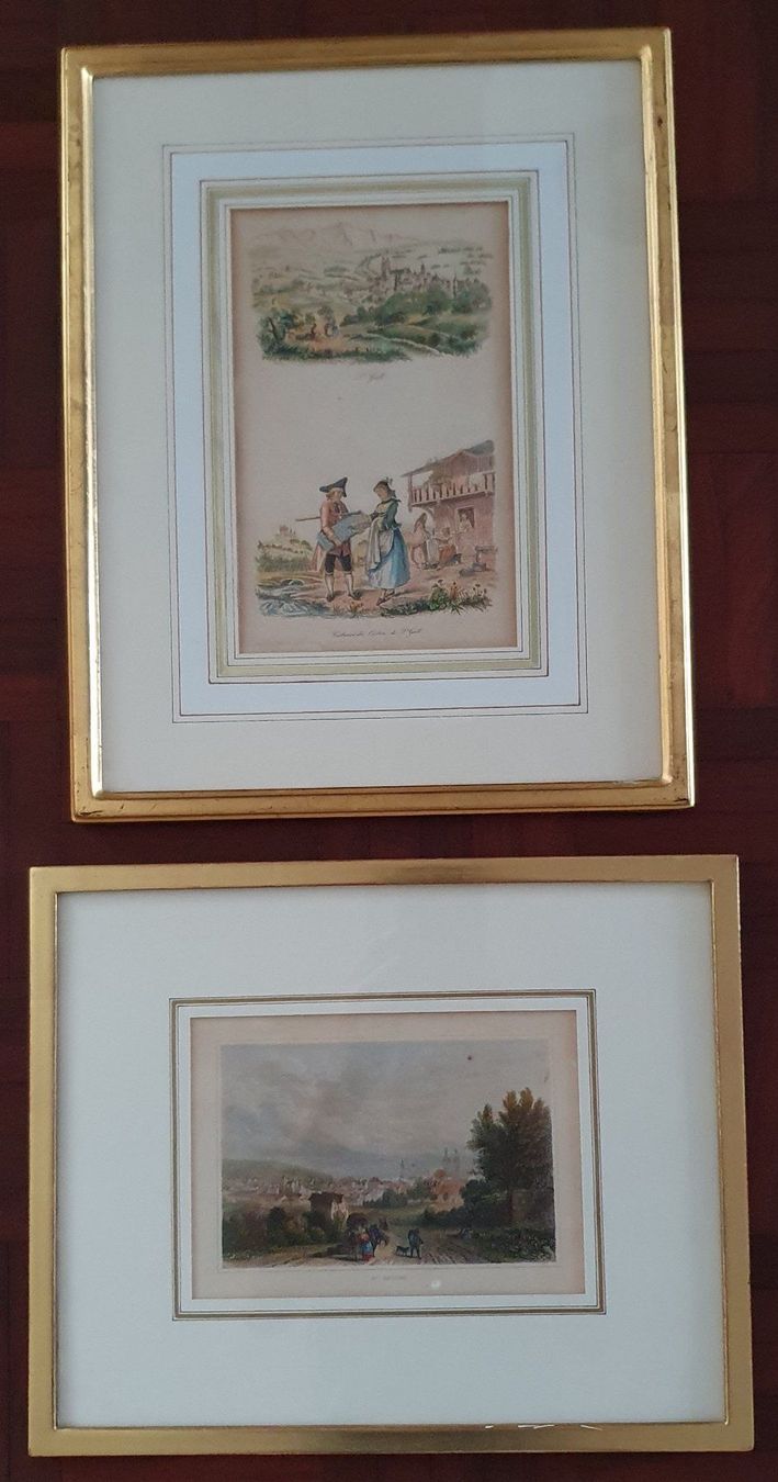 Foto & Immagini: 2 Bilder von St.Gallen im Goldrahmen – Usato da Kreuzlingen venduto da Rschweiz1