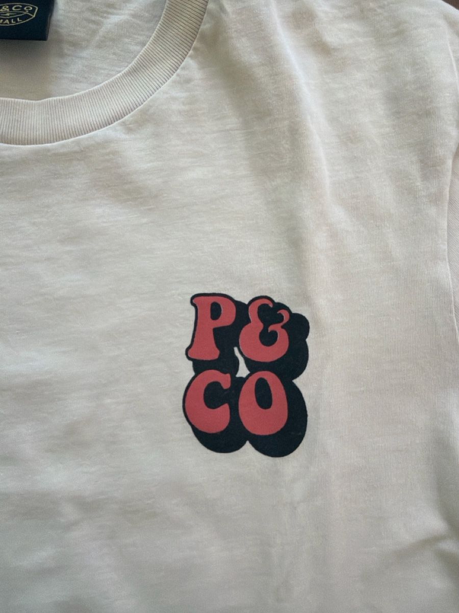 T-shirt: P&CO logo T-Shirt cream / Small – Usato da Zürich venduto da Anil_sag 1