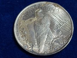 USA Peace Dollar 1923 Silbermünze gebrauchter Zustand