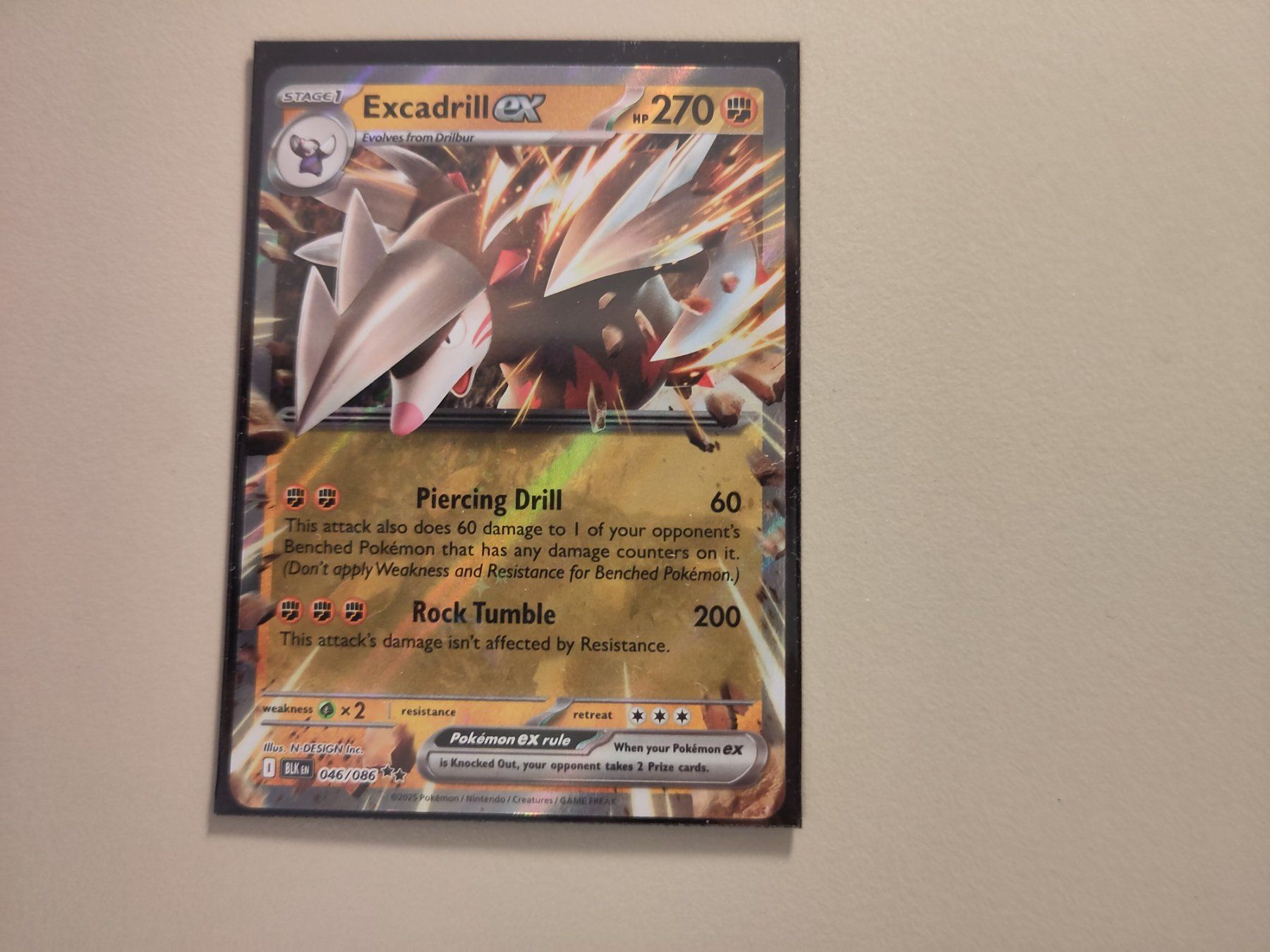 Pokémon Carte collezionabili: Black Bolt Excadrill EX 46/86 - EN – Nuovo (secondo la descrizione) da Bern venduto da gil_rkx8
