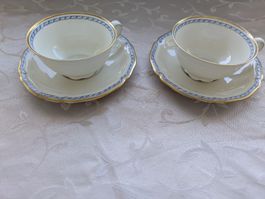 2 edle Tassen mit Untertasse, Marie Luise Seltmann Weiden