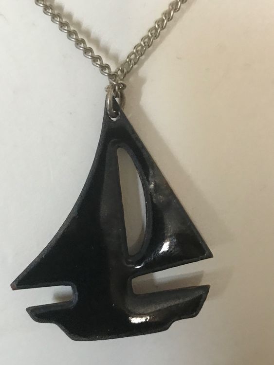 Miniblings Papierschiff Halskette – Handgefertigter Schmuck Mit Origami-Schiffchen Anhänger (45 Cm, Versilbert)