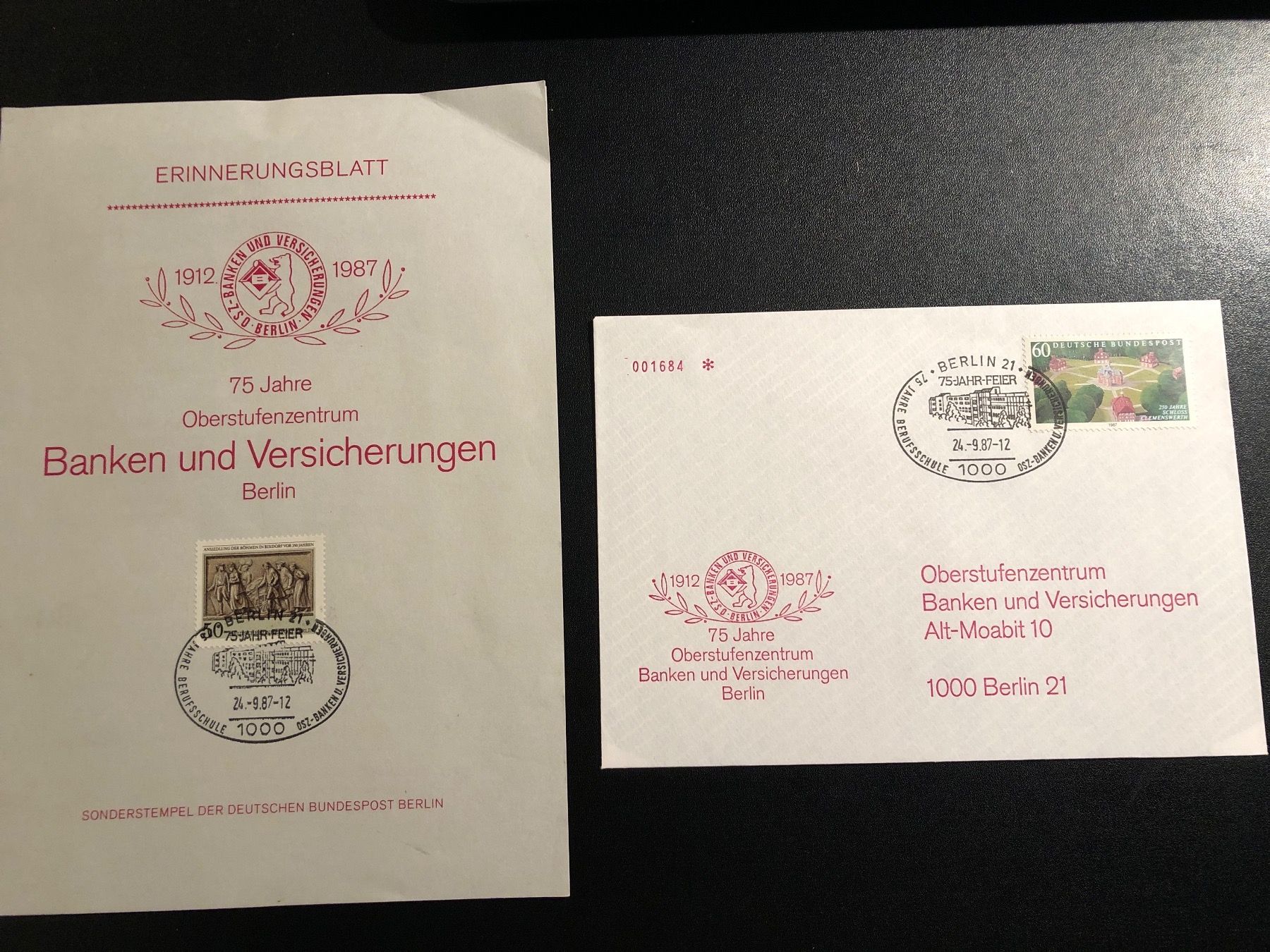 Tutti i francobolli: Oberstufenzentrum Berlin Sonderstempel – Nuovo (secondo la descrizione) da Uitikon Waldegg venduto da Uitikon73
