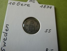 Schweden 1894, 10 Oere    Silber