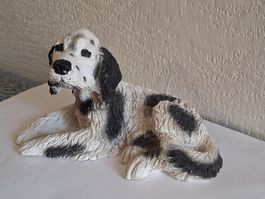 Vintage Englisch-Setter Hundefigur, Hartharz Kunstharz