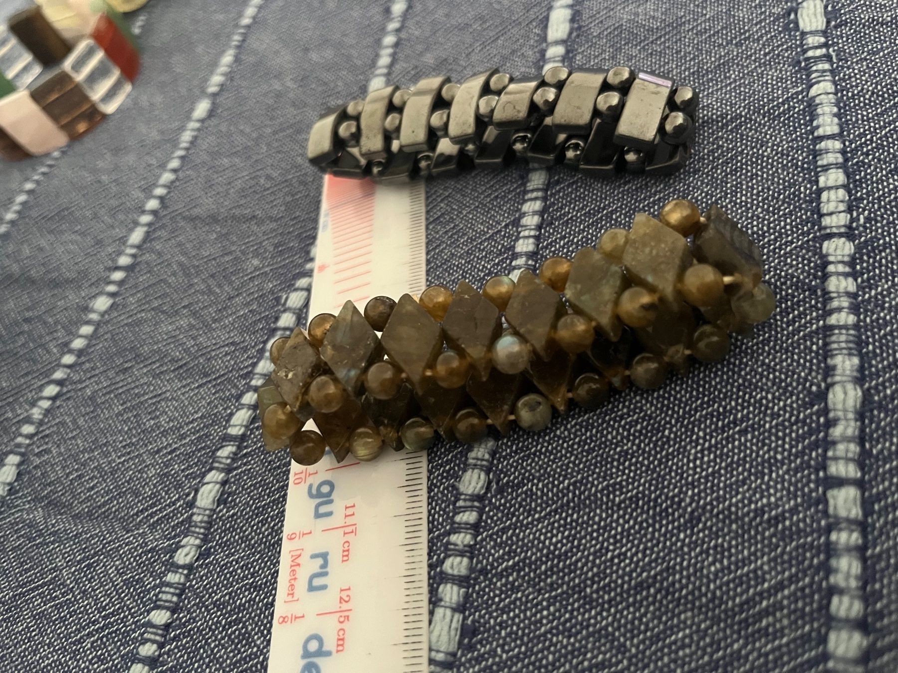 Bracciali & Braccialetti: Labradorit und Hämatit Edelsteinarmbänder – Usato da Bülach venduto da Ternove1 2
