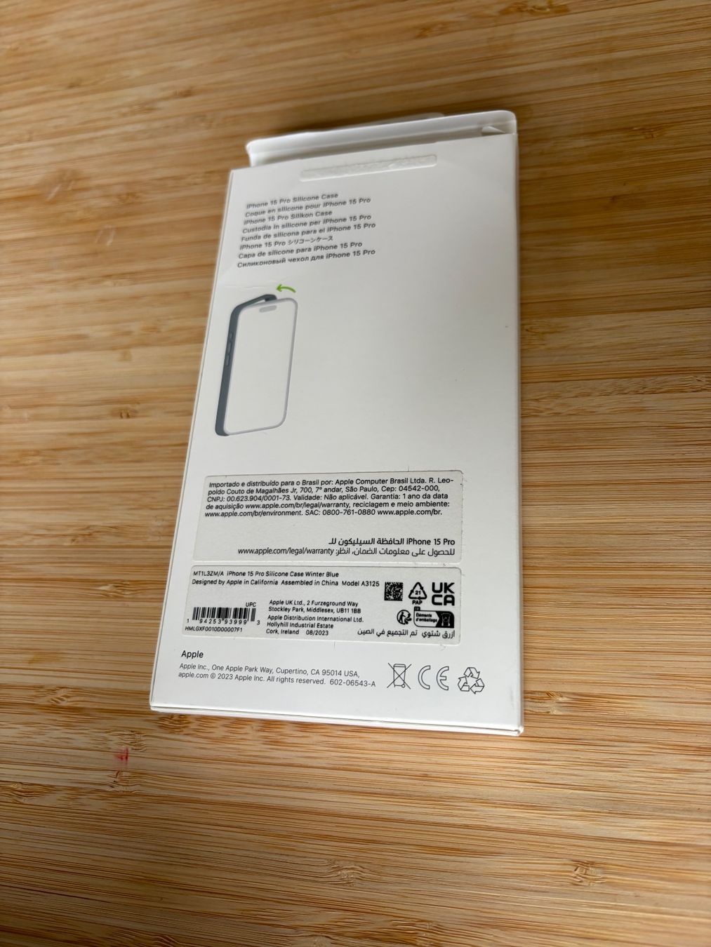 Apple Cover & Protezioni schermo: Apple iPhone 15 Pro Silikonhülle MagSafe - Blaue Lederopt... – Nuovo e nell'imballaggio originale da Unterengstringen venduto da Digitechi 3