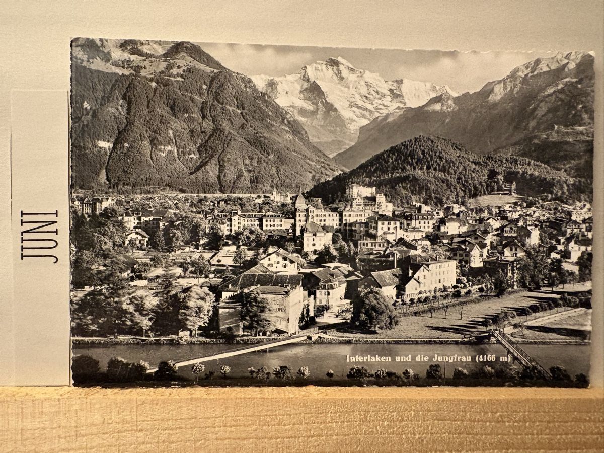 Cartoline postali: AK von Interlaken mit Jungfrau – Usato da Rümlang venduto da Kartenpost1