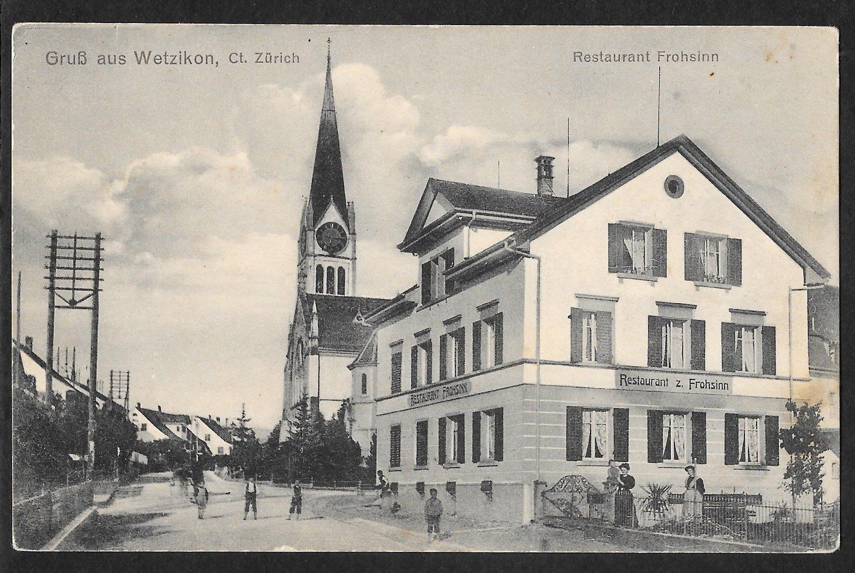 Cartoline postali: Wetzikon Restaurant Frohsinn – Usato da Olten venduto da clotaldi