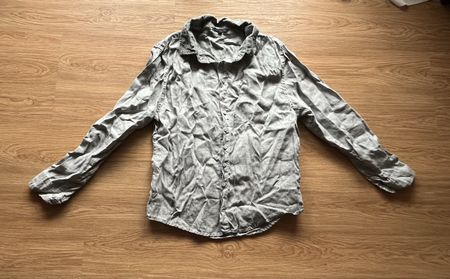 Hübsche Leinenbluse / grau / Bijou les Boutiques / Gr S