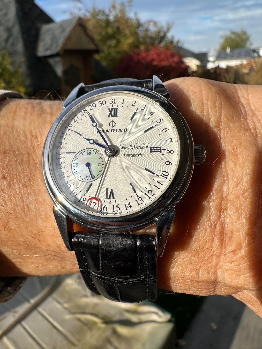 Candino Uhren: Genauer Chronograph ETA 2824-2 revidiert mit Prüfprotokol – Neu (gemäss Beschreibung) aus Uznach von Workshop-WM 1