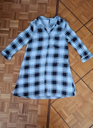 Robe-chemisier carreaux Chicorée/Hemdkleid Chicorée mit Karo