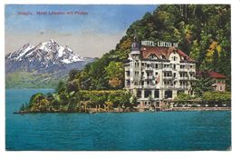 Weggis LU Hotel Lützelau Vierwaldstättersee Pilatus um 1915