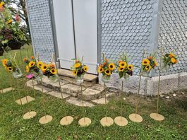 Hochzeit, Blumenständer, Blumendeko, Zeremonie