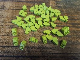 lego 3665 lot de 50 pièces Lime Slope, Inverted 45 2 x 1