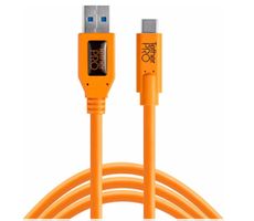 TetherPro USB 2.0 A / Mini B 5 Pin 4.6m/15' orange Tether T