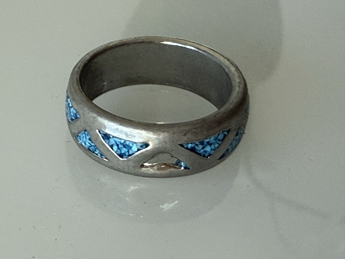 Ringe: Silberring mit Türkis-Intarsien, Grösse 54 – Gebraucht aus Appenzell von sonnegarte 2