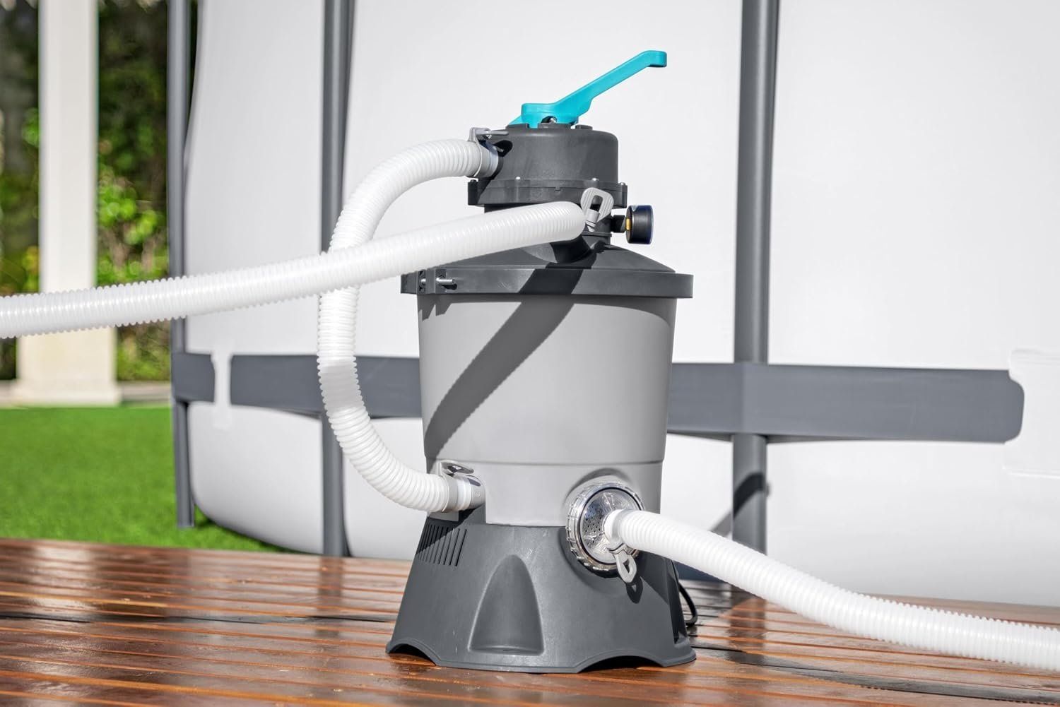 Bestway Accessori per Piscine: Bestway 58515 Sandfilterpumpe, 3.596 l, Grau – Nuovo e nell'imballaggio originale da Züberwangen venduto da Sparposten 4
