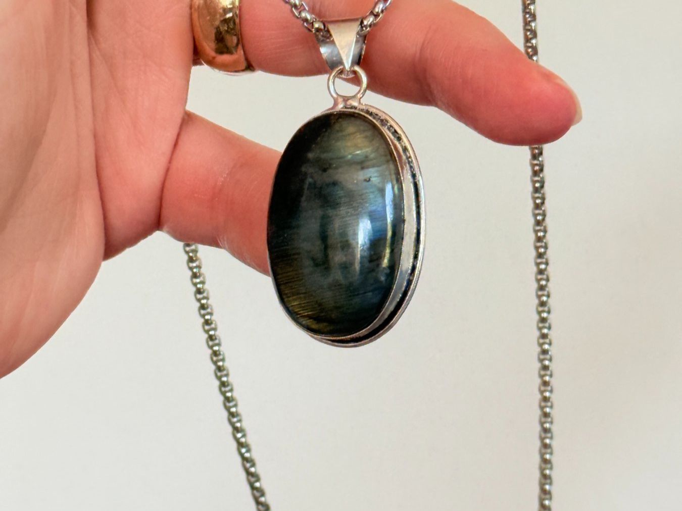 Catenine: Collier Labradorite - Élégance Naturelle ✨ – Nuovo e nell'imballaggio originale da Genève venduto da AWWA 6