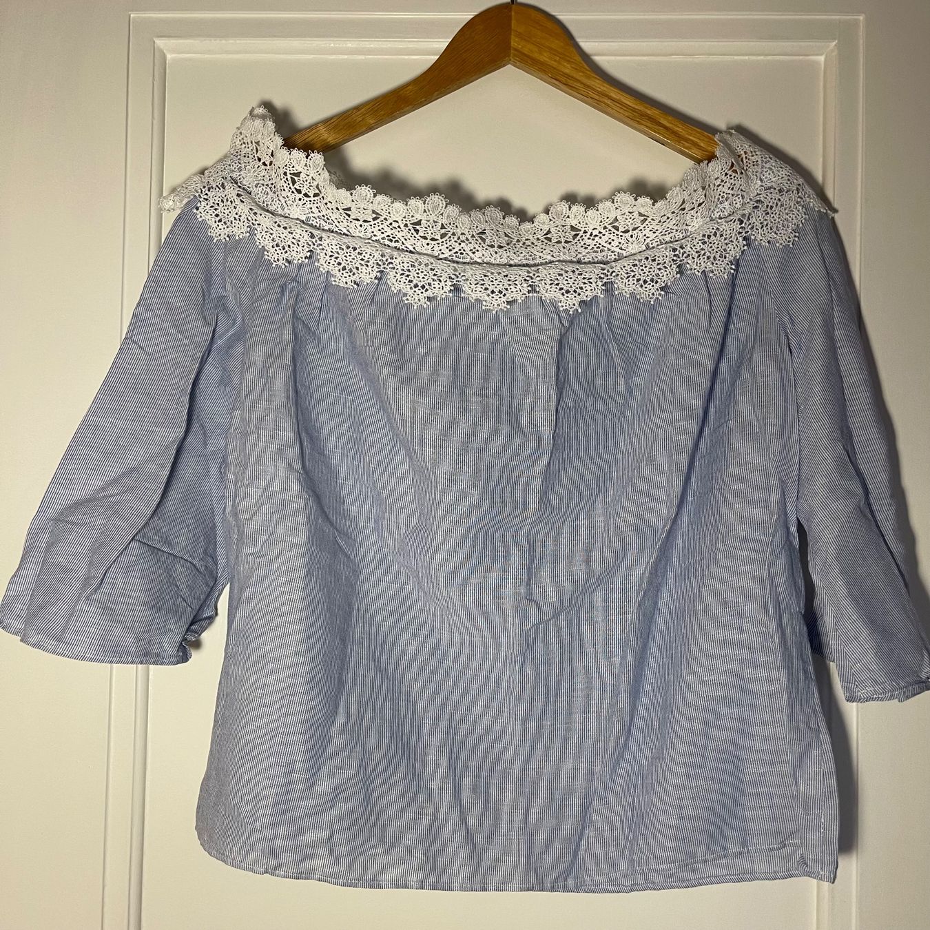 Zara Camicette: Chemisier bateau avec dentelle – Usato da Territet venduto da Estelle_elletsE 1