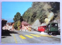 Brienz, Abfahrt der Rothornbahn