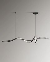 WOMO Schwarze Spiral-LED-Pendelleuchte