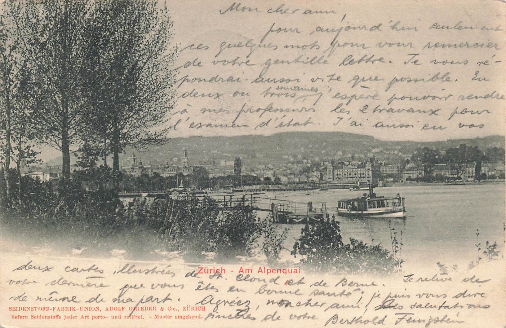 Ansichtskarten: Zurich battello boot – Gebraucht aus Biasca von Blenio71