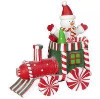 Baumschmuck süsser Weihnachts Zug mit Schneemann