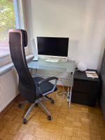 Glas-Schreibtisch / Arbeitstisch – 90 × 60 × 69 cm