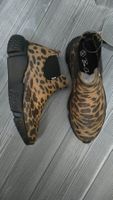 Wetterfeste Chelsea Boots - 37 - Leoparden-Muster