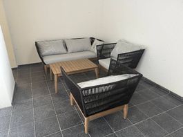 Neue Lounge Eukalyptus Holz/Schnur