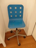 Bürostuhl Kinder blau Rollen höhenverstellbar gebraucht