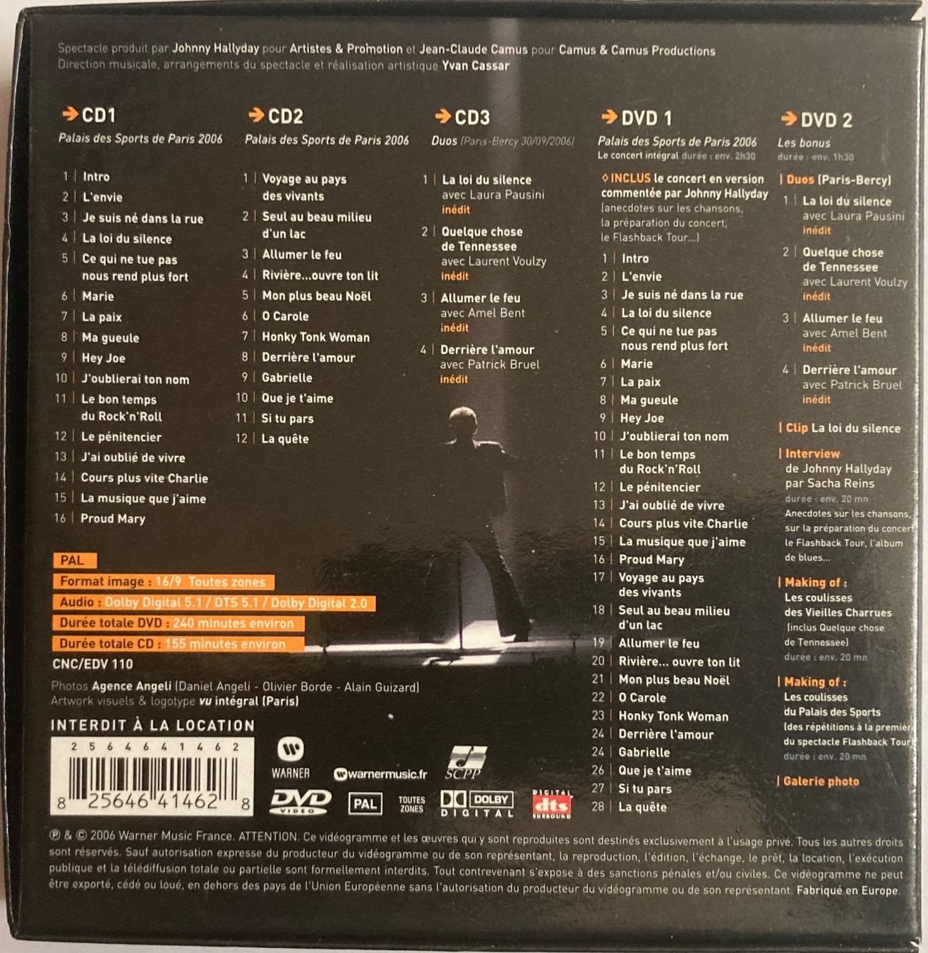 CD: JOHNNY HALLYDAY - FLASHBACK TOUR L'INTÉGRALE – Usato da Poliez-Pittet venduto da Newtown-Records 1