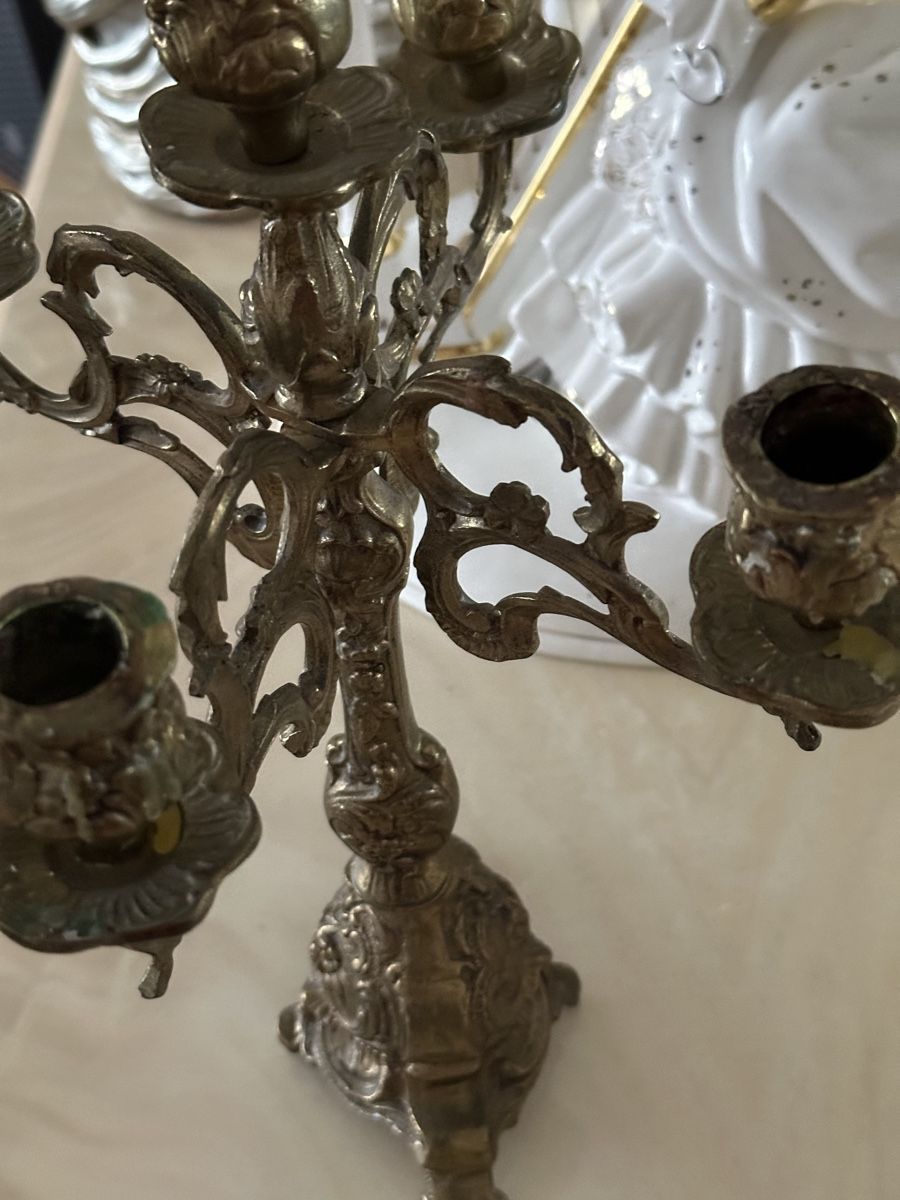 Portacandele: Messing Kerzenständer 5flaming – Usato da Basel venduto da Ivana_4 3
