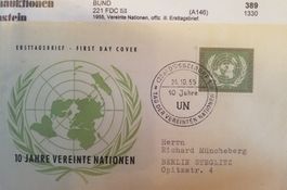 A389) 221, BRD, Vereinte Nationen FDC