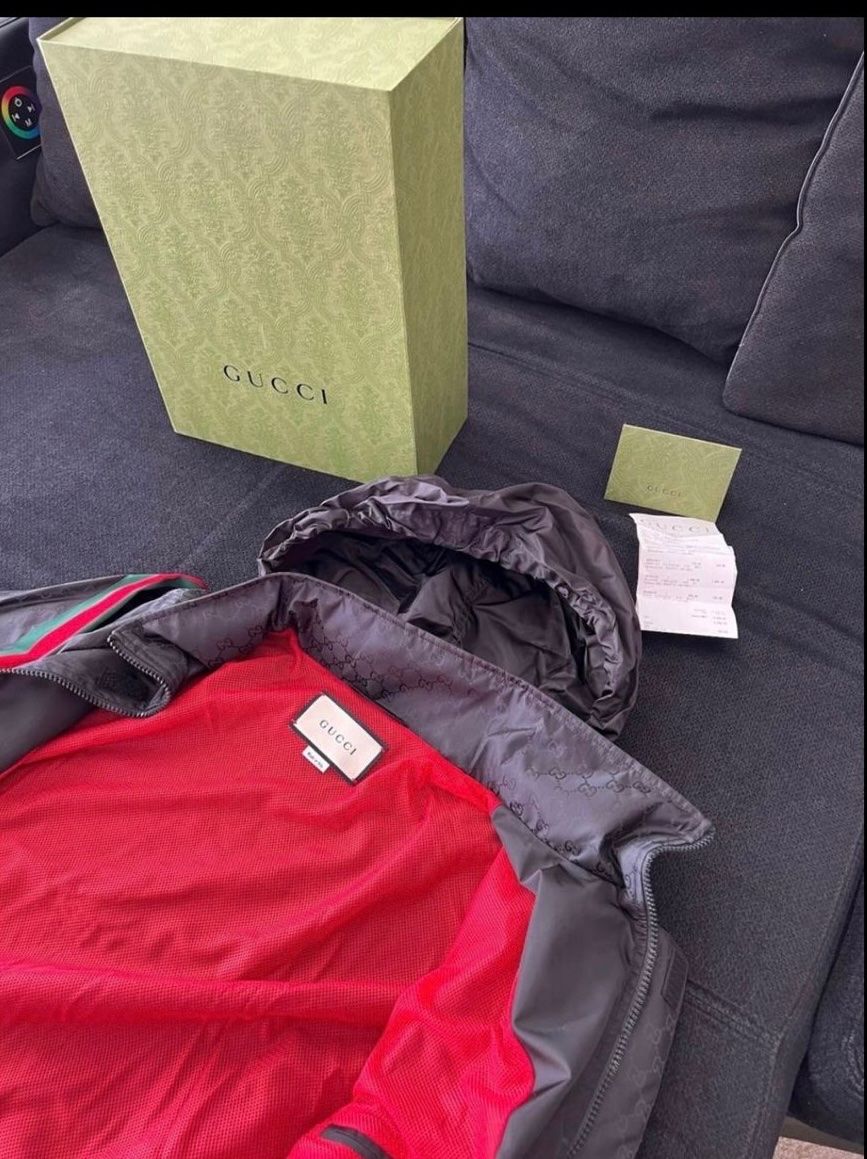 Gucci Giacche: GUCCI Nylonjacke mit GG Jacquard – Nuovo (secondo la descrizione) da Winterthur venduto da su_4assd 4