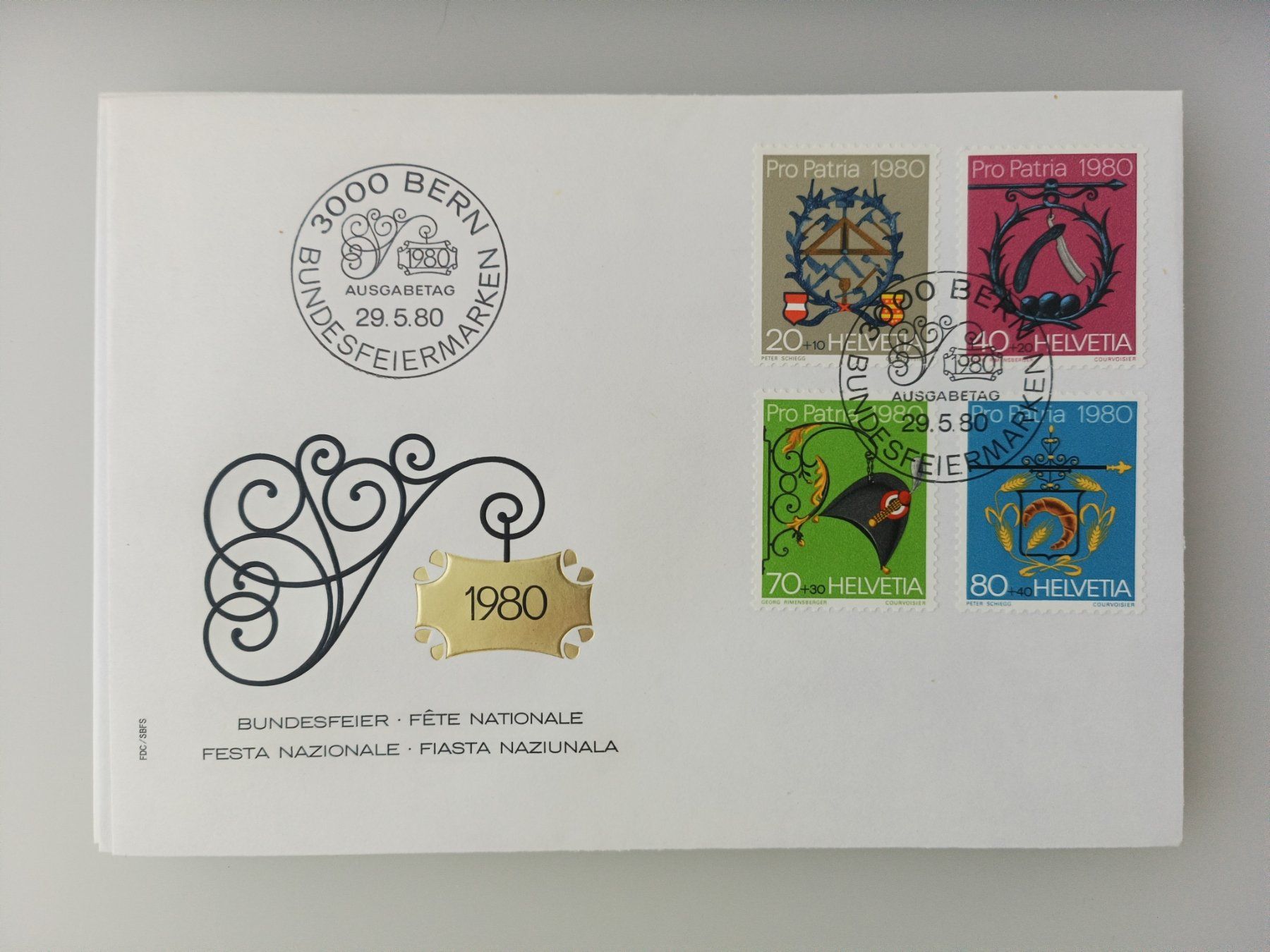 Tous les timbres: 1980 FDC Pro Patria – D'occasion à Dübendorf par goeggi79