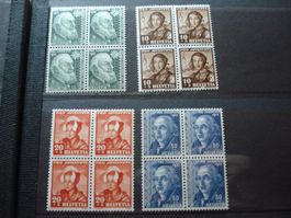 Pro Juventute 1942, Satz 4erblocks * Erstfalz