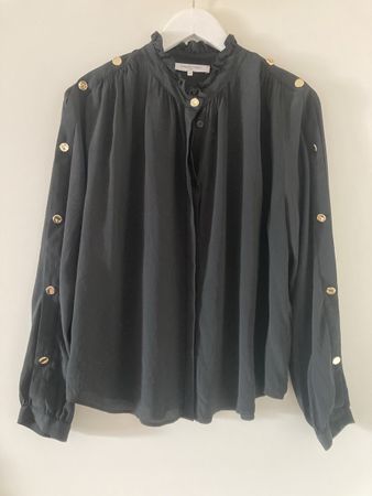 Gerard Darel Seidenbluse, Gr. 3, Schwarz, Top Zustand! (53)