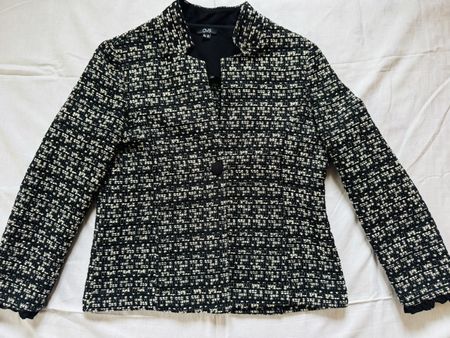 🖤 Veste effet tweed noir & blanc – OVS 42