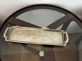 Ab 1 Franken! Tablett Silberfarben mit Griffen gebraucht