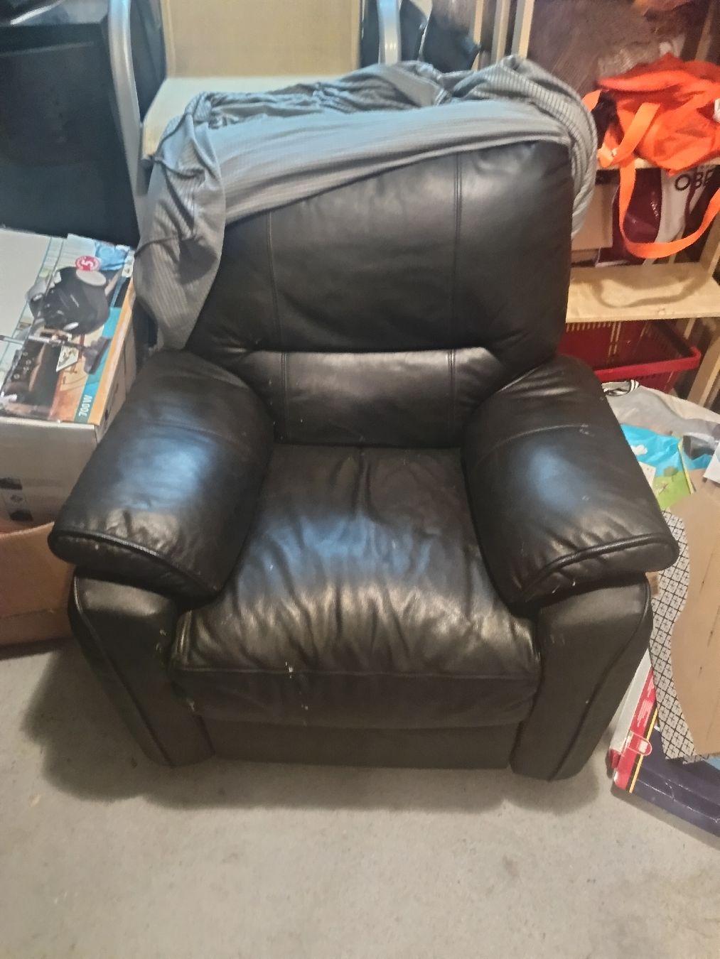 Sessel: Sessel Leder schwarz gebraucht – Gebraucht aus Hünenberg von Man_662d