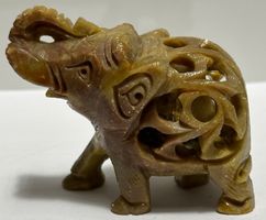 Elefant schwanger Stein Handgeschnitzt 6.5cm Kunsthandwerk