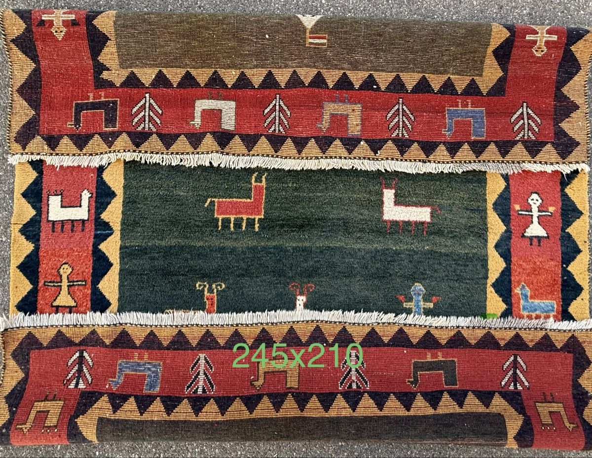 Gabbeh Tappeti: Wunderschöner Perserteppich Gabbeh 245x210.cm – Usato da Sempach venduto da Star7 7