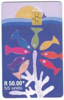 Telefonkarte Mauritius Fische