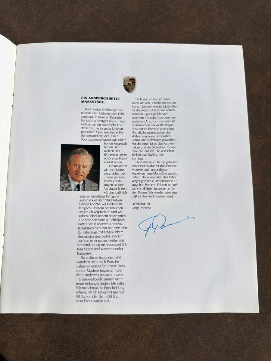 Porsche Documenti: Prospekt: Porsche 944 – Usato da Wolfwil venduto da Rolex1 1
