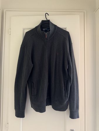 Gilet zippé Polo Ralph Lauren coton gris anthracite
