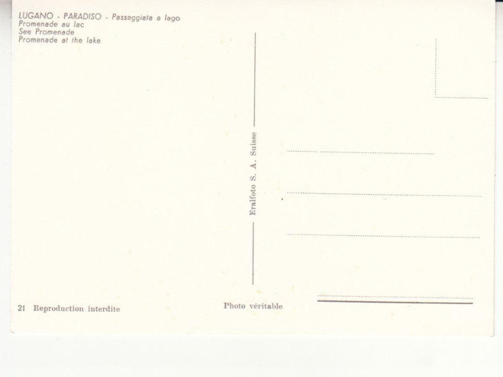 Cartoline postali: Lugano ca. 1970 – Usato da Bürglen TG venduto da StampGraf 1