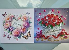 Diamond Painting Gepaintet Geburtstagskarten