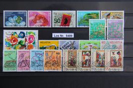CH 1988 Serien mit ET Halbmondstempel               Los 5489